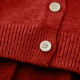 thumbnail image 4 of Conjuntos de blusas y camisas de cuello redondo y manga larga Cárdigan de lazo para niña Conjunto de suéter de punto Cárdigan para niña Conjunto de dos piezas Top y falda Top de poliéster para niños, 4 of 6
