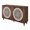 Walnut + MDF + Lacquered, variant on FENGFAN 60 Inch Vintage Mandala Carved Sideboard 4 Door Push-to-Open Adjustable Shelves Engineered Wood Dark Walnut Grain Lacquered Buffet Cabinet Single Pack