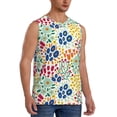 thumbnail image 2 of Daiia Cartoon Flowers Printed Men's Tank Tops,Casual Soft Sleeveless Gym Muscle Shirts Bodybuilding Tee-X-Large, 2 of 8