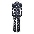thumbnail image 6 of Aboser Women's Blazer Sets 2 Piece Outfits Trendy Dot Print Deep V Jacket and Pants Business Set Elegant Work Suit Set, 6 of 9
