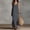 Gray, variant on FDGIU Women's Daily Wear Linen Dress, Sleeveless V Neck Loose Flowy Maxi Summer Dress