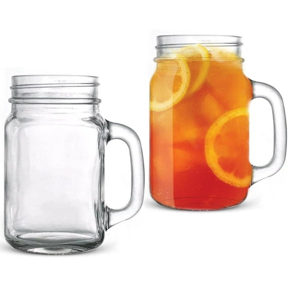 MEM WORLDSHOP 16 oz Regular Mouth Drinking Jars - (2 PACK)