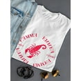 thumbnail image 3 of Femme Scorpion Graphic Women White T-Shirt, Female Large, 3 of 4
