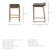 thumbnail image 5 of Maklaine 24.25" Bar Stool in Brown, 5 of 9