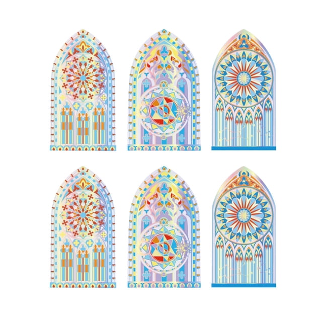 Pegatinas De Ventana Para Diario, Bricolaje, Para Hacer Tarjetas, Diario, Collage, Manualidades, Iglesia Sunnimix pegatinas en las ventanas