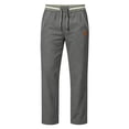 thumbnail image 5 of qolati Sweatpants for Women Lightweight Loose Fit Cotton Linen Work Trousers Casual Drawstring Elastic Waist Straight Leg Lounge Pants with Pockets Dark Gray XXL, 5 of 7