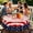 E, variant on 4th of July Round Tablecloth, Patriotic Patchwork Design, Brushed Fabric Table Cover, Memorial Day Independence Day Decor-for Kitchen Dining Room BBQ Party Decor 59.1In