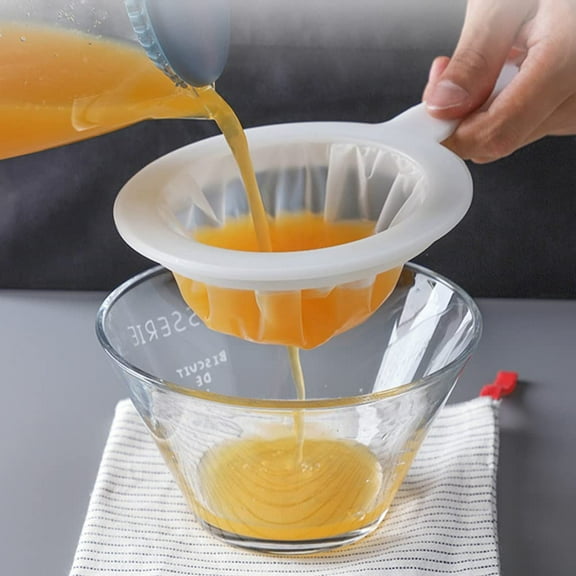 PLJFXXM Exquisite Kitchen Ultra-Fine Nylon Mesh Strainer I Plastic Sieve Fine Mesh Filter Spoon For Soy Milk Coffee Yogurt Juice Honey Wine coladores de cocina