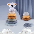 thumbnail image 2 of Dsseng 7 PCS Stacking Nesting Circle Toy  Soft Squeeze Building Blocks Sensory Toys  Early Learning Color & Pattern Montessori Toys for 6 8 12 Months Toddlers, 2 of 6