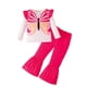 thumbnail image 2 of Cowsor Toddler Baby Girl Clothes Outfit Long Sleeve Blouse Shirt Top Flare Leggings Pants Two Piece Outfits Set, 2 of 7