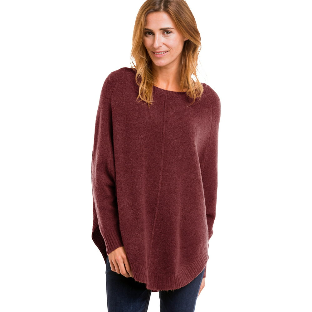 Ellos - Ellos Women's Plus Size Poncho Sweater Pullover - Walmart.com ...