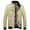 Kaki, variant on Men's Stand Collar Jacket - Loose Fit Casual Outerwear Coat