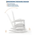 thumbnail image 5 of Outdoor HDPE Rocking Chair with Wood Texture, Weather Resistant Porch Rocker with 380 LBS Support for Patio, Backyard, Balcony and Garden, 5 of 8