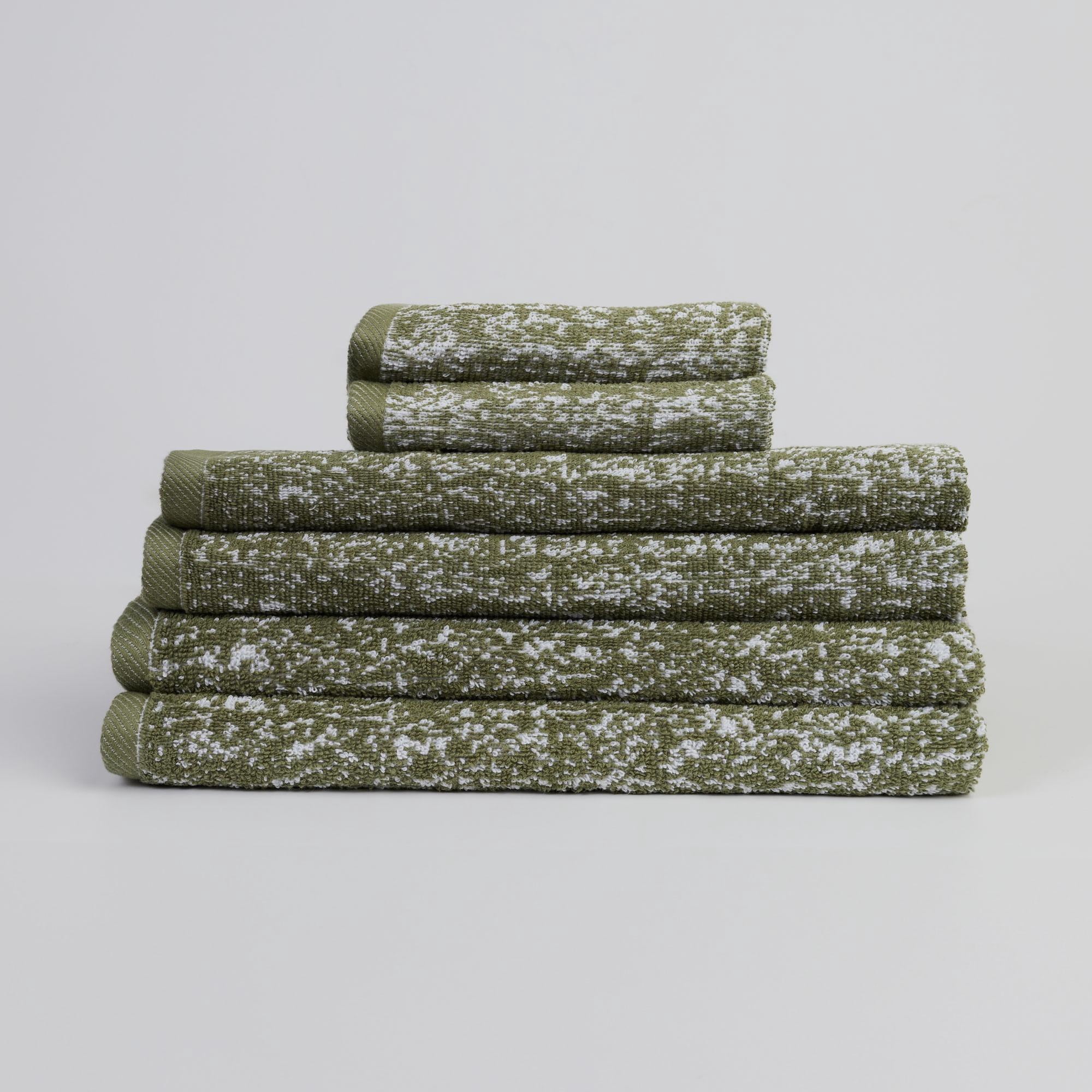 London 6-Piece 100% Cotton Bath Towel Set in Spruce