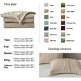 thumbnail image 3 of Simple&Opulence Linen Duvet Cover - Linen Cotton Blend 2 Pieces Bedding Set, 1 Duvet Cover 68 x 86 Inches and 1 Pillowcase- Solid Color Collection , Soft & Cozy ,Cooling Bedding-Linen/Beige, Twin, 3 of 9