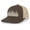 Brown/Khaki, variant on Pine Trees Forest Tamarack Woods Men's Embroidered Mesh Back Trucker Hat, Loden/Black