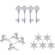 thumbnail image 1 of 3 uds decoración de árbol de Navidad colgante de llave de alce copo de nieve transparente colgante para árbol de Navidad, 1 of 5