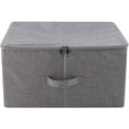 thumbnail image 4 of Stacked Folding Storage Box with Lid, Compatible for IKEA Kallax Closet, Dark Gray, 2 pcs, 4 of 7