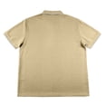 thumbnail image 5 of USNSM Men's Casual Solid Color Knitted Shirts Short Sleeve Textured Zipper Collared Pullover Golf T Shirts Yellow XXXL, 5 of 9