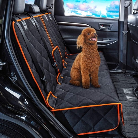 Dog Car Seat Cover for Back Seat Waterproof Seat Covers Durable Scratch Proof Nonslip, Protector for Pet Fur & Mud Washable Backseat Cover for Cars Armrest Compatible