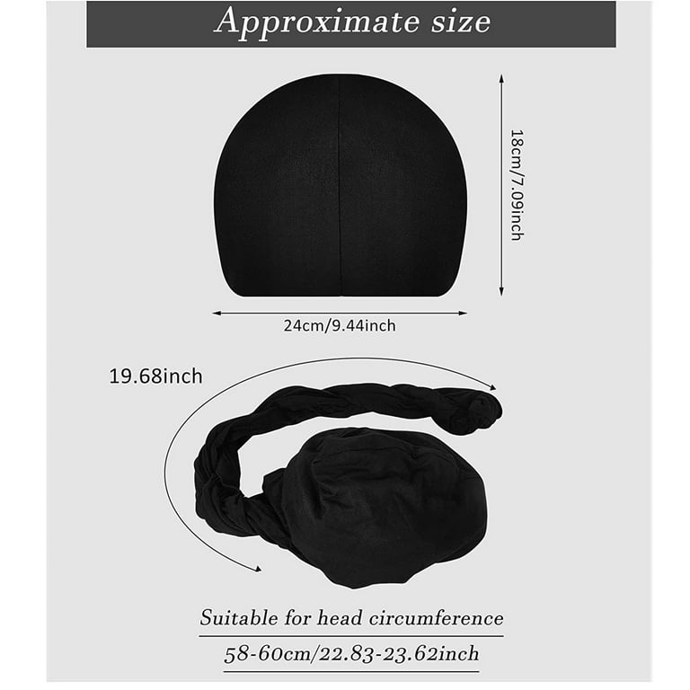 YI HENG MEI Satin Lined Halo Turban for Men Women Vintage