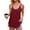 Red, variant on Women Flowy Tank Tops Summer Casual Pleated Spaghetti Strap Halter Tunic Camisole Sleeveless Soft Cami Eyelet Printed Basic Swing Shirts