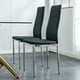 Dining Chairs Set of 2, Modern PU Leather Armless Chairs with High Back & Padded Cushion Seat & Metal Legs,Dinner Chairs Side Chairs for Kitchen Restaurant Living Room - image 3 of 7