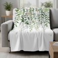 thumbnail image 2 of Sage Green Eucalyptus Leaves Blanket Soft Cozy Warm Throw Blanket for Couch, Plush Fuzzy Flannel Fleece Blankets for Sofa, Summer Weeping Floral Botanical Bed Blankets Gifts for Men, 32"x48", 2 of 9