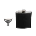 thumbnail image 3 of MasteelfCA Ensemble de Flacon en Acier Inoxydable de 8 Oz pour Boire de l'Alcool avec Housse en Cuir Noir Antirouille et Étanche Cantine Discrète pour Whisky Rhum Vodka, 3 of 7