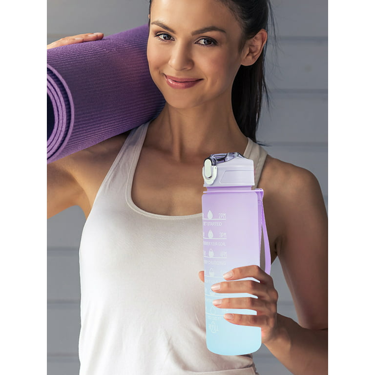 2 Packs Water Bottles Set Gradient Water Bottle With 2l Large Capacity  Bottle And 900ml Portable