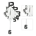 thumbnail image 4 of Decorative Wall Clock, Frameless Design Swing Wall Clock Number Decoration Fine Workmanship MDF ABS  for Living Room, 4 of 8