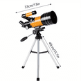 thumbnail image 5 of 70mm Aperture 300mm Beginner Telescope Set with Kids Binoculars, Eyepieces & Lightweight Tripod, 5 of 8