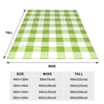 thumbnail image 3 of Balery White Green Plaid Manta de Felpa Suave y Acogedora – Cobija de Franela Aterciopelada para Cama, Lavable y Cálida para Sofá, Mascotas, Transpirable-50"x40", 3 of 7