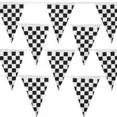 thumbnail image 2 of 100 Ft Nascar Daytona Checkered Flag Banner Black White Pennant Car Racing Party, 2 of 3