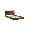 thumbnail image 2 of Benjara Transitional Wooden Eastern King Bed with Plank Style Headboard, Brown, 2 of 4
