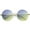 Gold / Blue-Yellow, variant on sunglassLA Unisex Bohemian Full Metal Frame Gradient Flat Lens Oversize Round Sunglasses (Gold / Blue-Pink) - 54mm