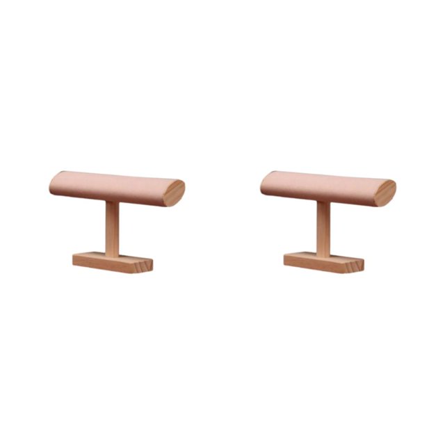 Baohd Jewelry Display Rack | Showcase Bracelet Collection Durable And Eco-friendly Wood Bracelet Display Display Stand Beige 2Set