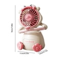 thumbnail image 3 of Cute Dance Waterfowl Mini Desk Fan Rechargeable Individual Fan With Adjustable Wind Speeds For Home Office Bedroom Youth Bedroom Can Jiggle Head, 3 of 6