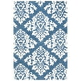 thumbnail image 6 of SAFAVIEH Micro-Loop Meridith Floral Trellis Wool Runner Rug, Blue/Ivory, 2'3" x 7', 6 of 8