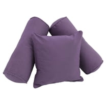 Double-corded Solid Twill Throw Pillows with Inserts (Set of 3) 9816-CD-S3-TW-GP
