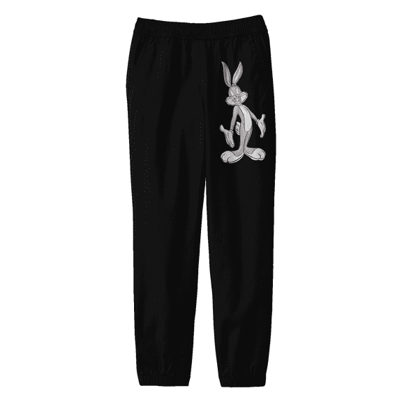 Looney Tunes Watercolor Bugs Bunny Youth Black Graphic Sweats-Medium