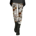 thumbnail image 3 of SNOWSONG Halloween Leggings for Women Halloween Women's High Waisted Bottom Pants Tummy Tuck Printed Leggings Pantyhose Plus Size Leggings Womens Leggings Tummy Control Leggings Beige L, 3 of 6