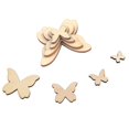 thumbnail image 3 of 100/200 Uds. Adornos de mariposa de madera sin terminar, piezas de madera en blanco de varios tamaños recortadas para manualidades DIY oso de fresa Electrónica, 3 of 5