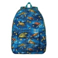 thumbnail image 1 of Abstract Nautical Sea Turtle Pattern Casual Daypack – Vintage Style Backpack with Oxford Durable Material, Large Capacity, and Anti-theft Features for School, Outdoor Activities, and Travel, 1 of 5