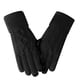 thumbnail image 2 of Guantes de invierno para mujer, de lana tejida, cálidos, de cinco dedos, de terciopelo y gruesos, con pantalla táctil. Imprescindible para el invierno., 2 of 3