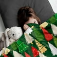 thumbnail image 6 of Christmas Fleece Throw Blanket – 300GSM Soft and Cozy Holiday Blanket for Sofa, Bed, Couch – Xmas Decorative Flannel Blanket, W60 x L80in, 6 of 8