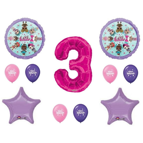 3rd Birthday Party LOL Balloons Decoration Supplies