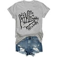 thumbnail image 4 of DHFJKG Women Short Sleeve Summer T Shirts Letter Printed Crew Neck Loose Fit Casual Tee For Teen Girls Trendy Tops, 4 of 5