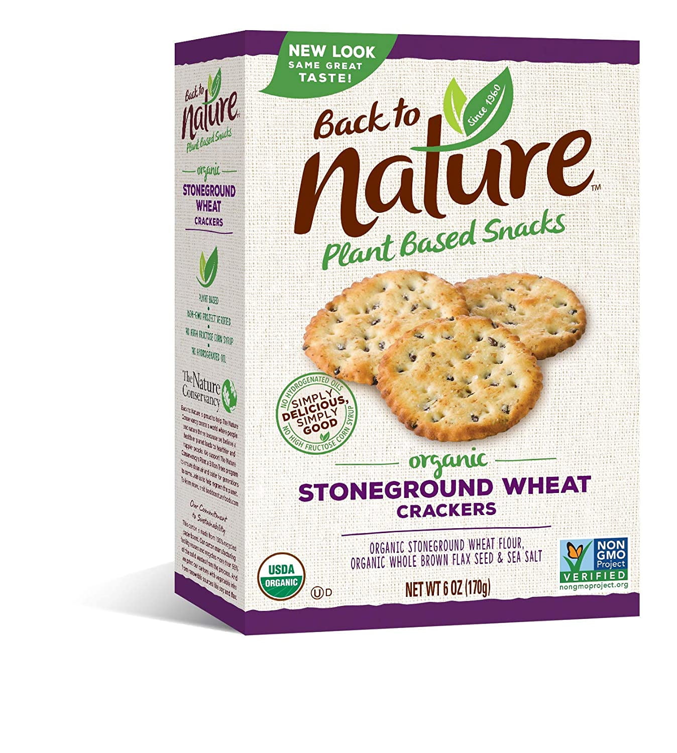 Back To Nature Crackers Organic Stoneground Wheat 6 Ounce Packaging May Vary Walmart Com Walmart Com