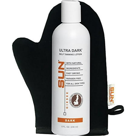 Dark Tan Combo - Self Tanning Lotion Ultra Dark Instant Tint for All Skin Prevents Streaking 8oz